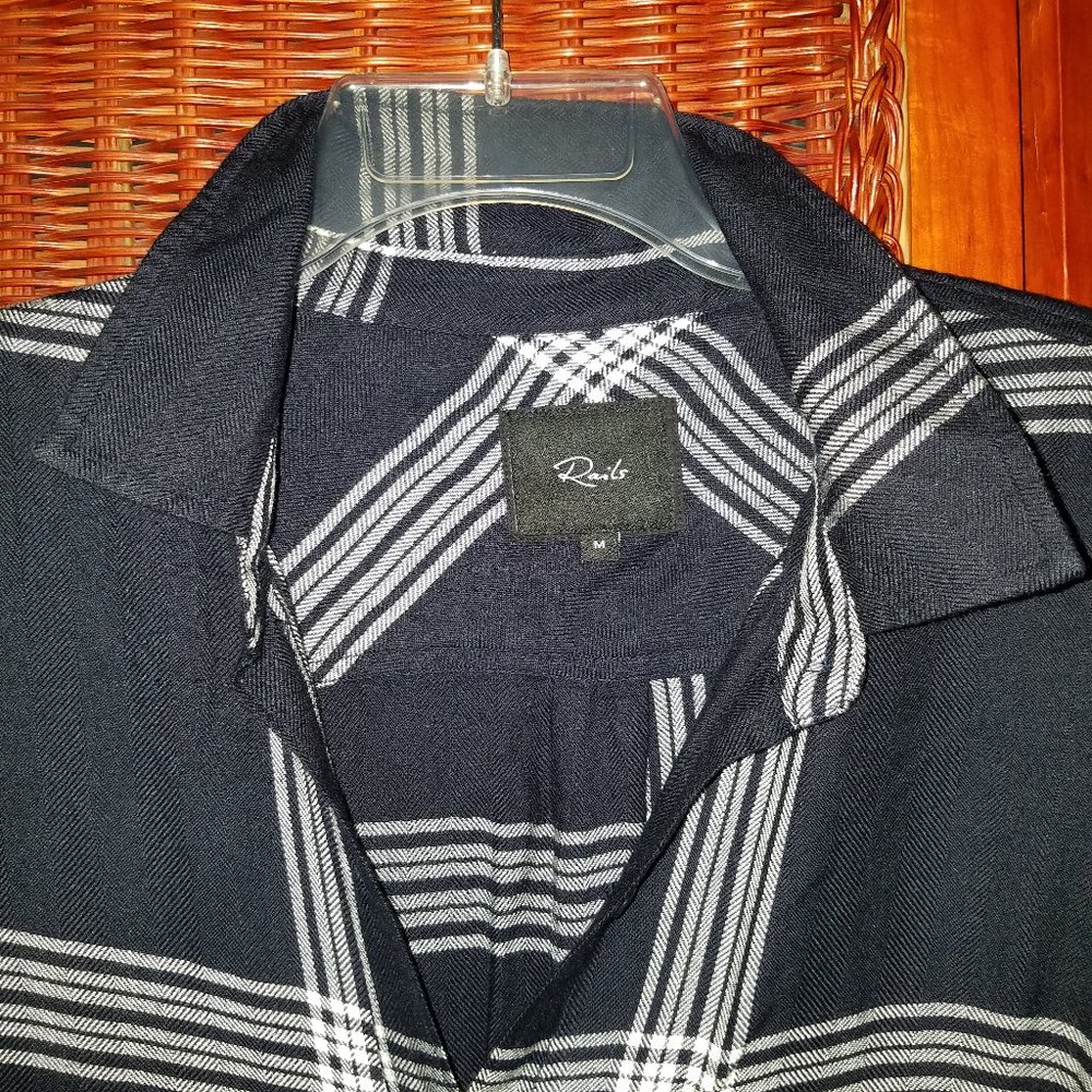 Rails Bianca Plaid Button Down Shirtdress Indigo - Picture 5 of 15